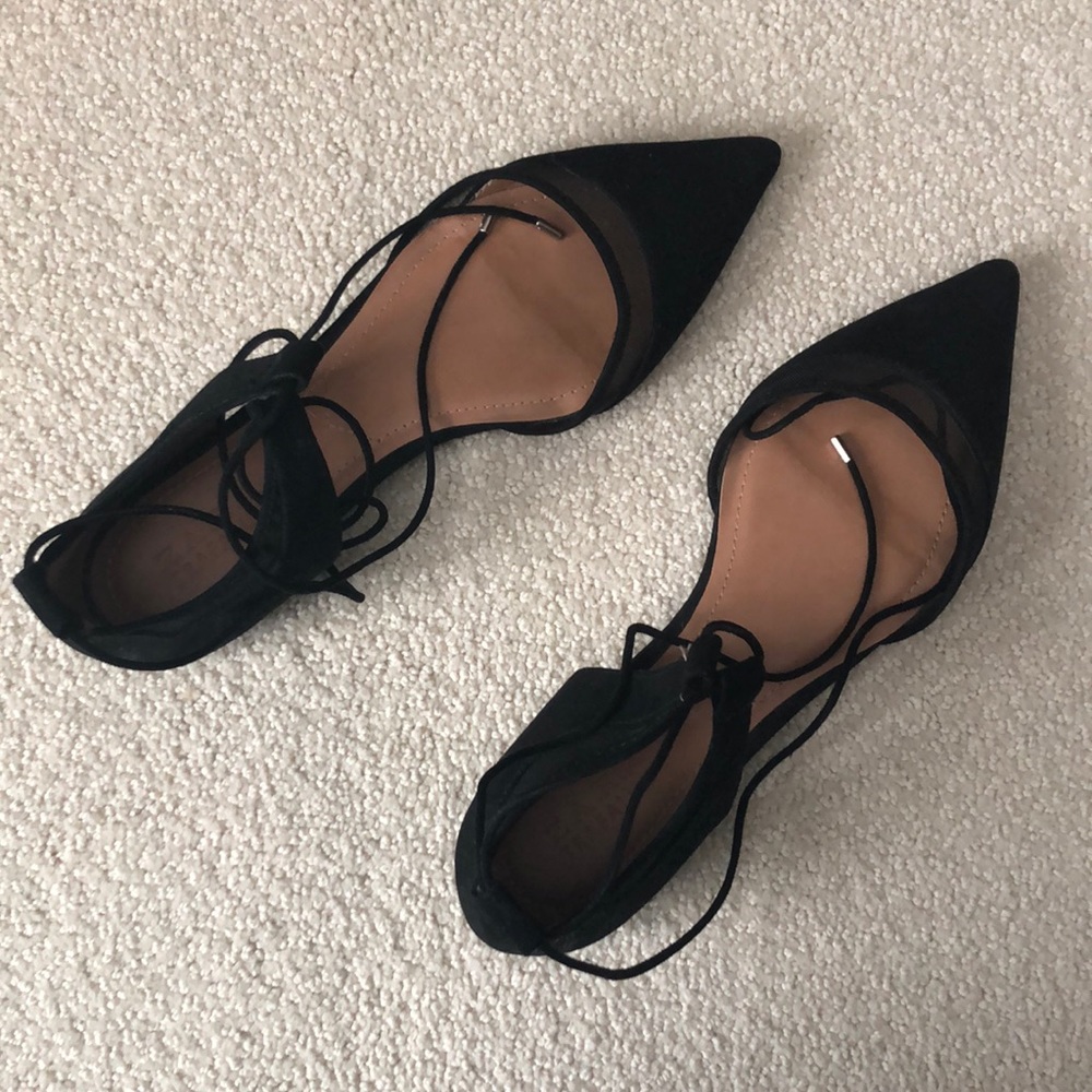 Zara flats worn once!